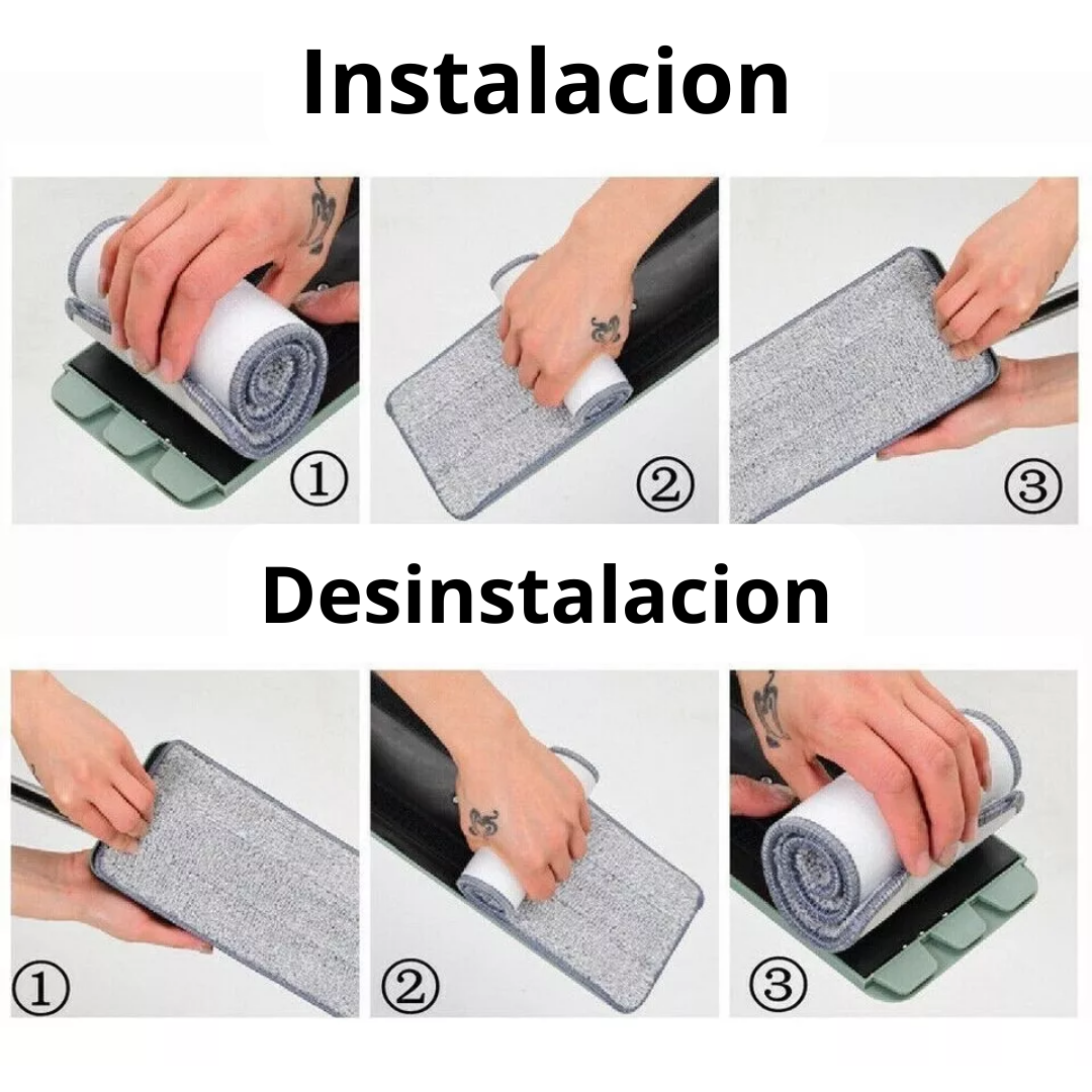 Repuesto Trapeador de Microfibra con velcro